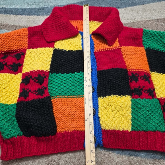 Harry Styles Handmade Croche JW Inspired Cardigan Multicolored - Picture 7 of 8